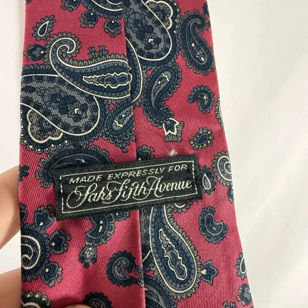 Vintage Saks Fifth Avenue Tie Men's 60